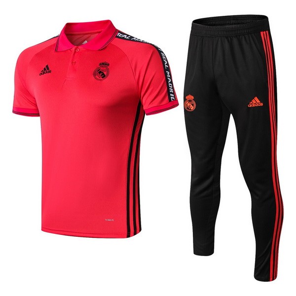 Polo Conjunto Completo Real Madrid 2019 2020 Rojo Negro